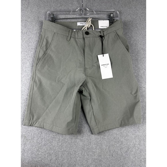Kenneth Cole Shorts Mens 30 Sage Heather Tech Short 4-Way Stretch Drawstring New - Picture 1 of 12